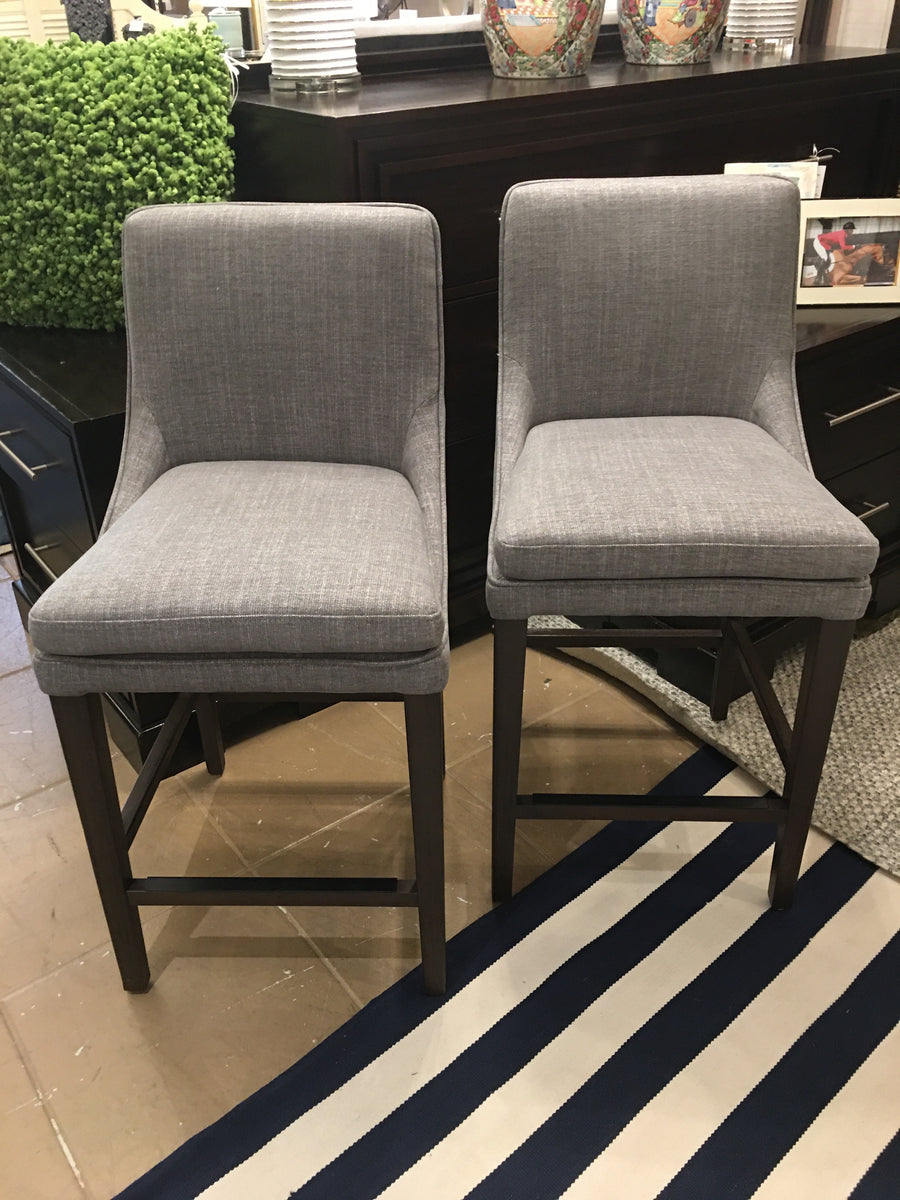 PAIR OF GRAY BAR STOOLS