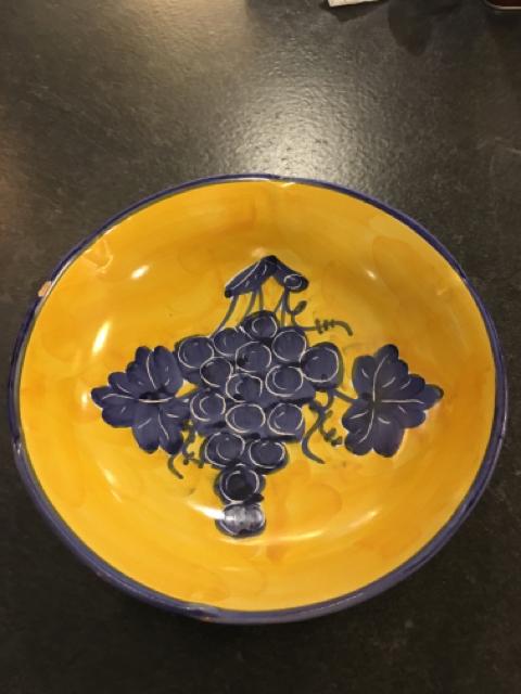 BLUE/YELLOW SALAD BOWLS,Consign & Design,Misc.Table Top,clearance, PGA- Consign & Design Consignment Store South FL