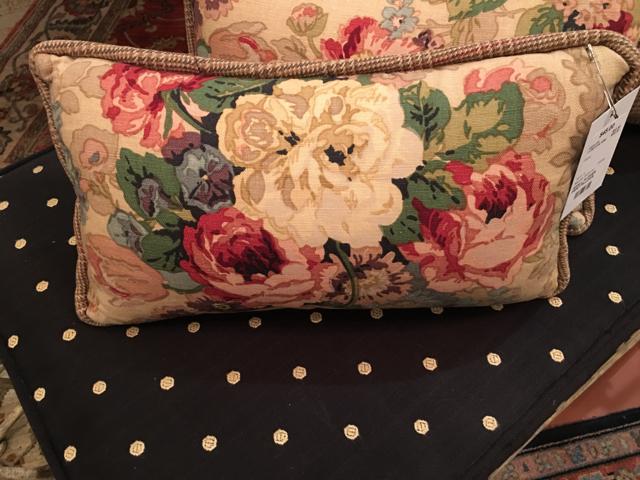 Small Flower Print Pillow,Consign & Design,Pillow,clearance, WELLINGTON- Consign & Design Consignment Store South FL