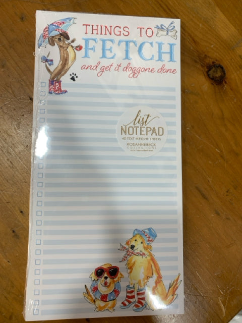 LONG NOTE PAD BLUE TAIL WAGGERS THINGS TO FETCH