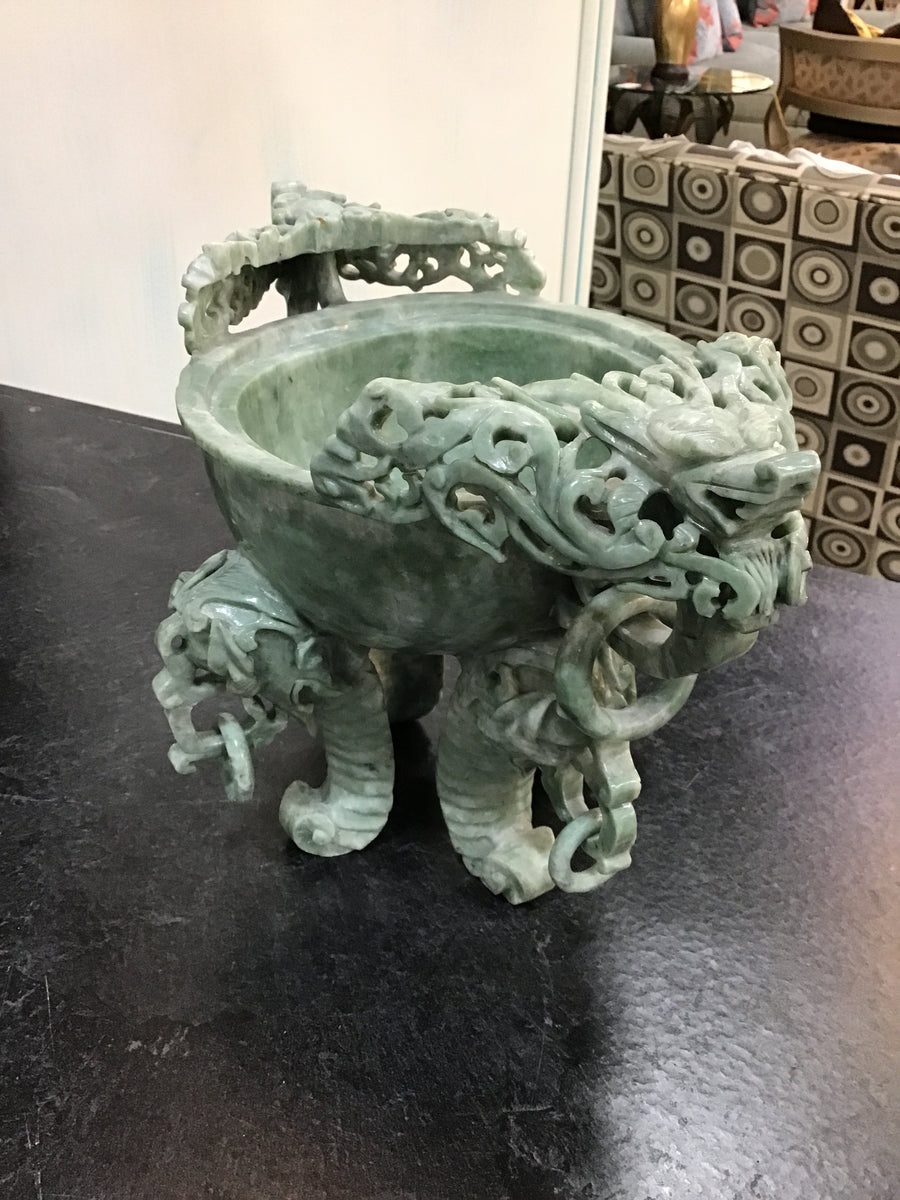 VINTAGE JADE INCENSE BURNER