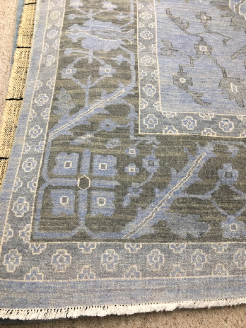 RUG WOOL BLUE AND GREY