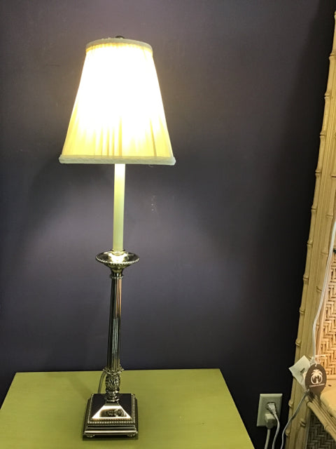 ETHAN ALLEN SILVER CANDLESTICK TABLE LAMPS