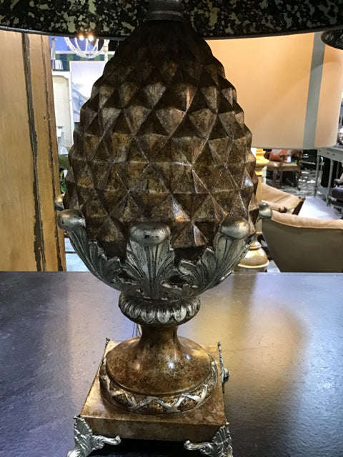 MAITLAND SMITH TABLE LAMP PINEAPPLE WITH SILVER ACCENTS