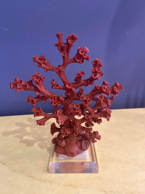 FAUX ORANGE CORAL ON STAND - Consign & Design - Consign & Design - clearance, PGA