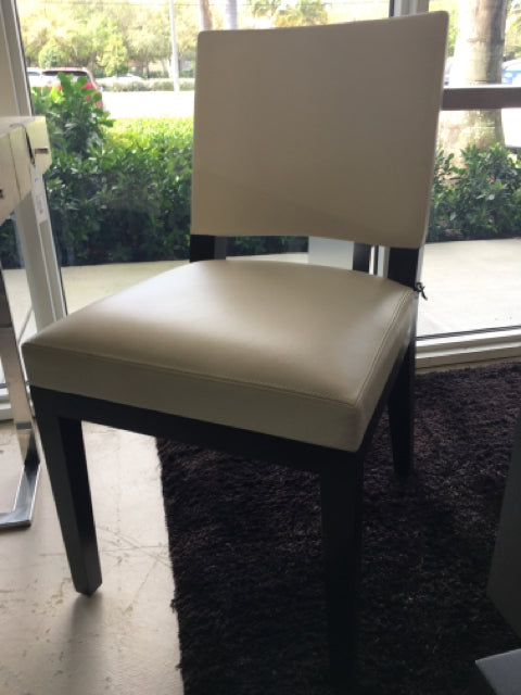 DESK CHAIR LEATHER IVORY