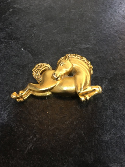 PAPER WEIGHT HORSE GOLD TONE