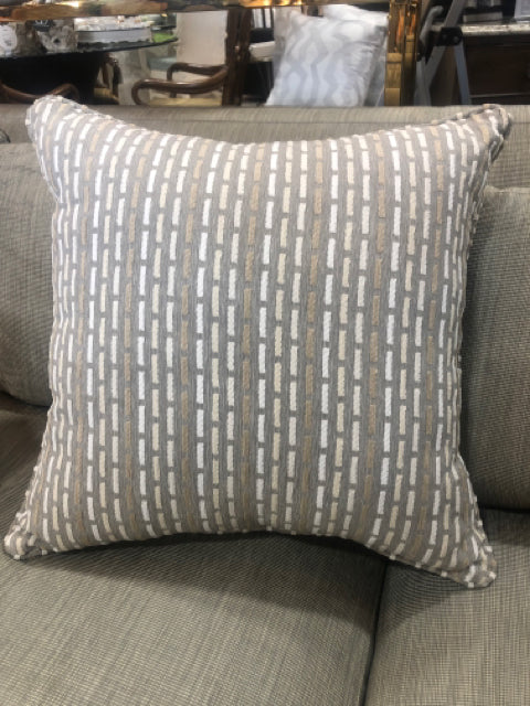 PILLOW TAUPE AND BEIGE LINEN
