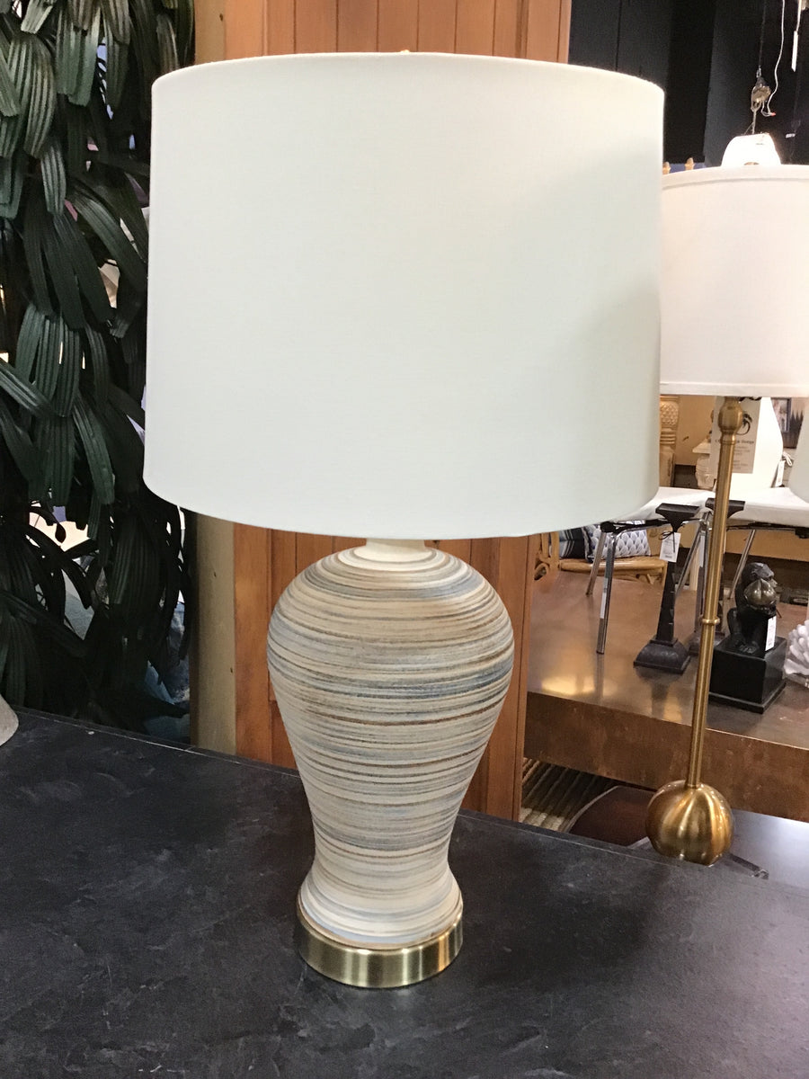 TABLE LAMP CERMIC GOLD BASE 30"H