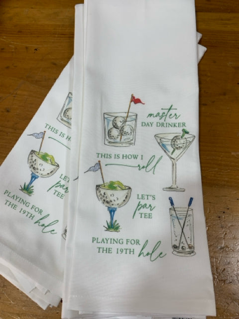 KITCHEN TOWEL GOLF COCKTAILS AND SAYINGS