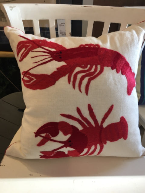 KUK-MAY PILLOW WITH HAND EMB LOBSTERS