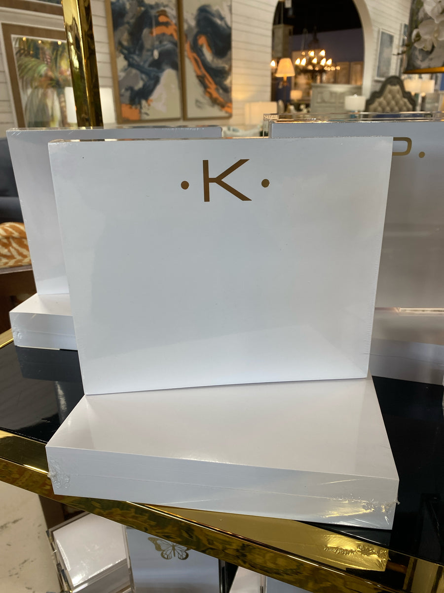 STATIONERY GOLD FOIL INITIAL K
